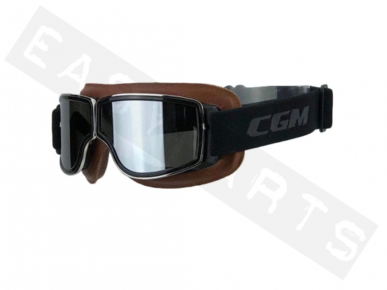 Helmet Goggles Jet CGM California brown (clear lenses)
